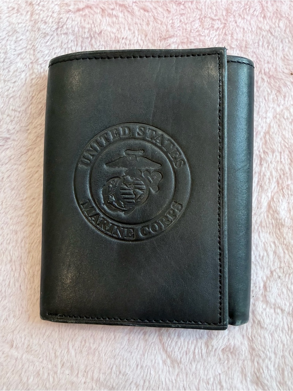 United States Marine Corps Leather Tri Fold Wallet